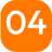 The number four is written in white color with an orange background.