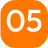 The number five is written in white color with an orange background.