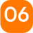 The number six is written in white color with an orange background.