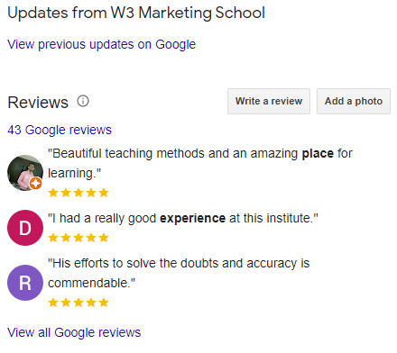 W3 marketing review