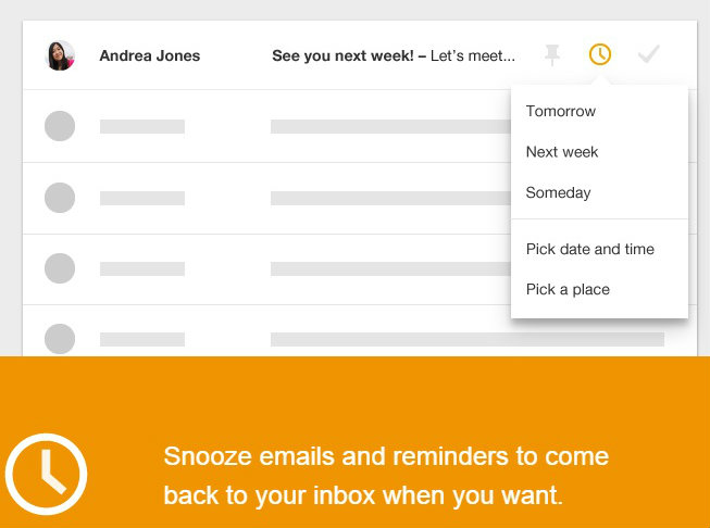  Snooze Everything about Inbox from Google
